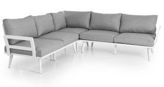 Brafab Villac kulmasohva, valkoinen/harmaa