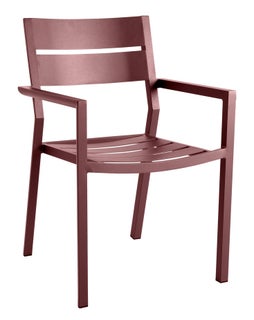 Delia pinottava ulkotuoli k&auml;sinojilla punainen, Brafab